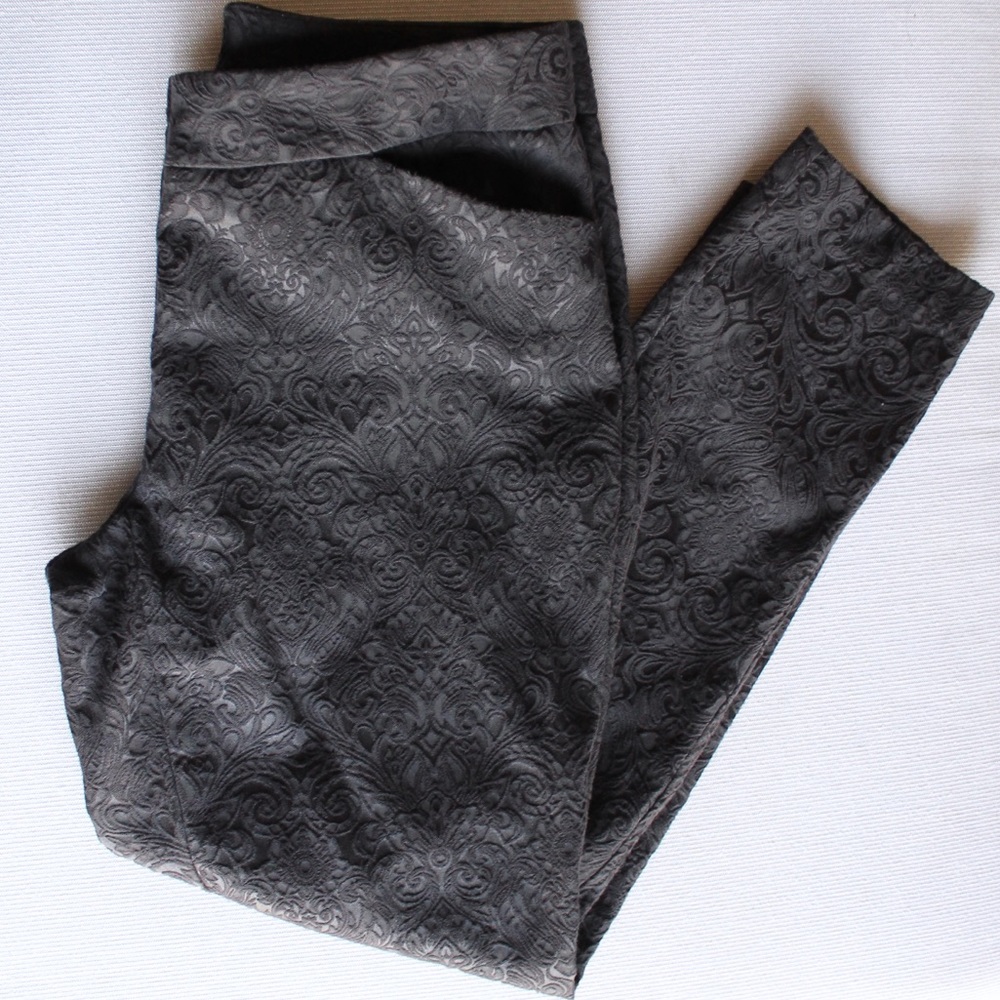Black Skinny Embroidered Pants